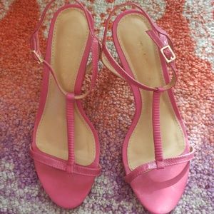 Pink talbots 3inch open toe heels,great condition